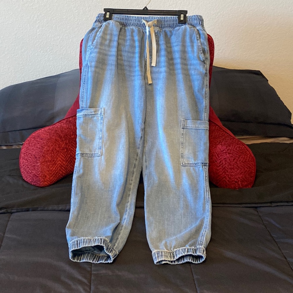 Denim joggers size M